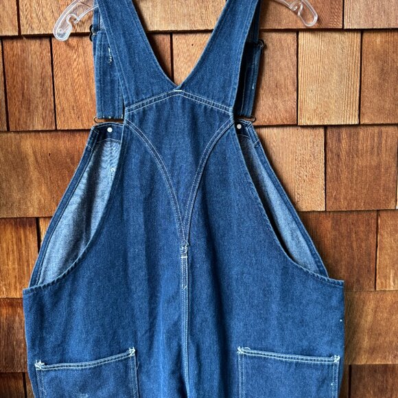 Vintage Sears Roebucks Blue Denim Paint splattered Overalls up to 37 inch waist - Picture 7 of 10